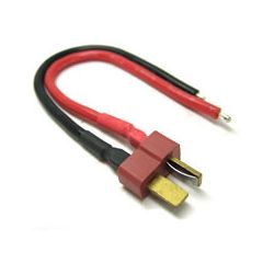 MALE DEANS PLUG WITH 10CM 14AWG SILICONE WIRE