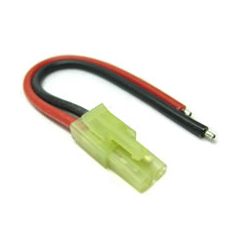 MALE MICRO TAMIYA CONNECTOR WITH 10CM 18AWG SILICONE WIRE