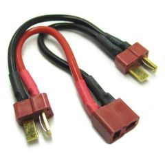 DEANS 2S BATTERY HARNESS FOR 2 PACKS IN SERIES 14AWG SILICINE