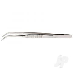4.5in Curved Stainless Steel Tweezers (Carded)