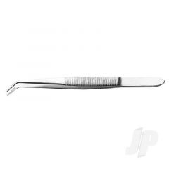 6in Curved Point Stainless Steel Tweezers (Carded)