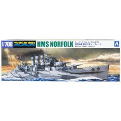 Plastic Kit Aoshima Waterline 56707 Royal Navy Heavy Cruiser HMS Norfolk 1/700 scale kit