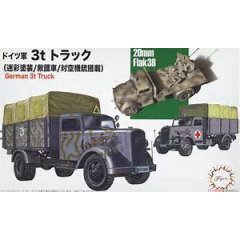 FUJIMI German 3 ton Truck Camo/Medical Van/Anti-aircraft