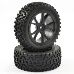 FASTRAX 1/10TH MOUNTED CUBOIDBUGGY FRONT TYRES 10-SPOKE