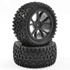 FASTRAX 1/10TH MOUNTED CUBOIDBUGGY REAR TYRES 10-SPOKE