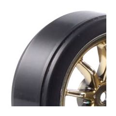 FASTRAX 1/10TH STREET WHEEL/ DRIFT TYRES 10-SPOKE GOLD