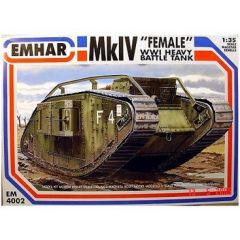 Plastic Kit Emhar MkIV Female WW1 Heavy Battle Tank 