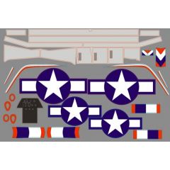 FMS P51B SNOOT SNIPER DECAL SHEET