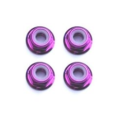 M3 PURPLE FLANGED LOCKNUTS 4PCS