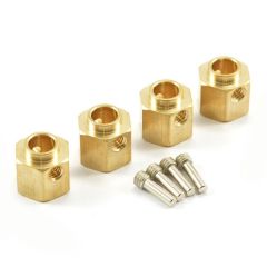 FASTRAX TRX-4 BRASS HEX WHEELHUB +5mm (4)