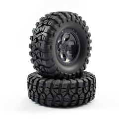 FTX OUTBACK PRE-MOUNTED 6HEX/ TYRE (2) - BLACK