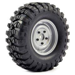 FTX OUTBACK PRE-MOUNTED STEELLUG/TYRE (2) - GREY