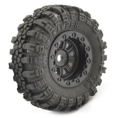 FTX OUTBACK MINI SWAMPER TIRE& WHEEL SET - BLACK (4PC)