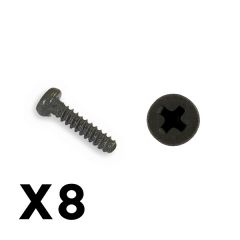 FTX OUTBACK MINI 3.0 ROUND HEA D SELF TAPPING SCREW 1.4X6 (8P