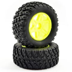 FTX COMET DESERT BUGGY FRONTMOUNTED TYRE & WHEEL YELLOW