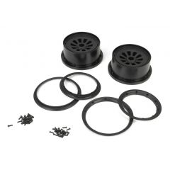 Wheel & Beadlock Set Black (2) 5T