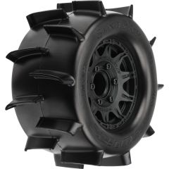 1/10 Sand Paw Front/Rear 2.8 MT Tires Mounted 12mm Blk Raid