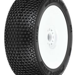 1/8 Blockade S3 Front/Rear Buggy Tires Mounted 17mm White (2