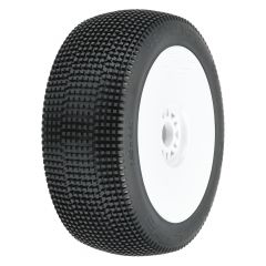 1/8 Convict S3 Front/Rear Buggy Tires Mounted 17mm White Whe