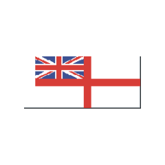 GB02 Modern White Ensign 1864 - Present Flag 38mm