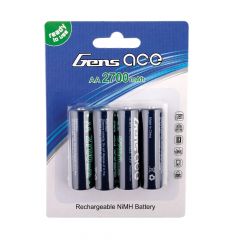 Gens ace Batteries R6-AA Cells Ni-Mh 2700Mah (4) 50x14mm 120g