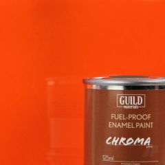 Gloss Enamel Fuel-Proof Paint Chroma Orange (125ml Tin) (FL6206)