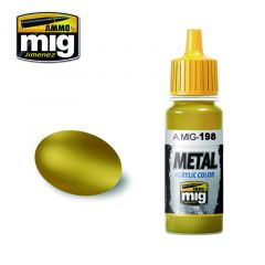 Ammo Mig Jimenez Acrylic Meatal 17ml Paint GOLD