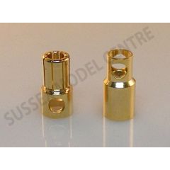 8mm Gold Connectors 1 pair