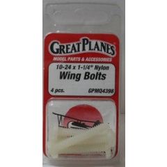 Great Planes Wing Bolts 10-24x11/4inch - pack of 4 (Box 20)