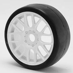 SWEEP 1/8TH GT R2 PRO COMPOUNDSLICK GLUED 45DEG/WHITE WHEEL