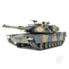 Henglong 1:16 U.S. M1A2 Abrams with Infrared Battle System (2.4GHz + Shooter + Smoke + Sound + Metal Gearbox Tracks & Wheels HLG3918-1P