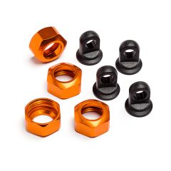 HPI SPARES Shock Caps For 101090 101091 and 101185 Trophy Series 4Pcs (Orange) (HPI7)