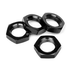 HPI SPARES 17MM WHEEL NUT (BLACK/4PCS) (HPI8)