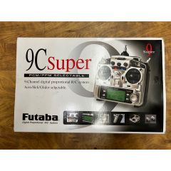 Futaba 9CP 40 Mhz Transmitter w/ 40 Mhz Rx and Original Box (Mode 1 Physical and Mode 2 Digital)