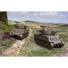 Italeri 2 X M4A3E2 JUMBO Sherman tank models