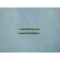 2 Hole Capping Stanchion Brass 15mm (pk10)