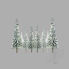 JTT 92005 Scenic-Snow Pine 1 Inch to 2 Inch Z-Scale (55 per pack)