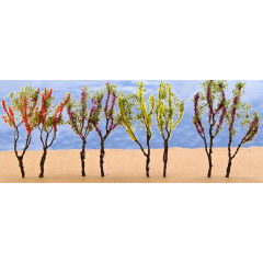 Flower Trees Red/Pink/Yellow/Purple 1.5-2 Inch 24