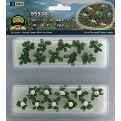 JTT 95530 Broccoli & Cauliflower 5/8 Inch width O-Scale (20 per pack)