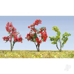 JTT 95632 Flower Trees Red Pink Yellow Purple 3/4 Inch-1 Inch HO-Scale (18 per pack)