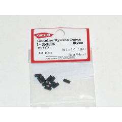 Kyosho METALLIC HEADLESS SET SCREWS 3X6MM (10)