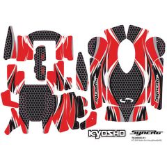 Kyosho RADIO SKINS DECAL FOR KT200/201 - RED