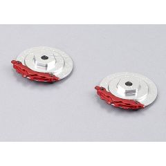 KILLERBODY CALIPER BRAKE DISC 1/10 CNC SILVER/RED (2PC)