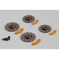 KILLERBODY CALIPER BRAKE DISC GREY/GOLD 4PC (CNC ALUMINUM)