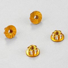 KILLERBODY ALUMINIUM WHEELS NUTS GOLD 4MM (4PC)