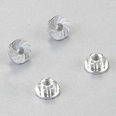 KILLERBODY ALUMINIUM WHEELS NUTS SILVER 4MM (4PC)