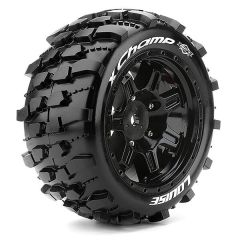 LOUISE RC X-CHAMP BLACK XMAXX MOUNTED 24MM HEX (Pair)