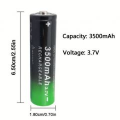 Li-ion 18650 Rechargeable Battery 3.7V 3500mAh Battery Button Top