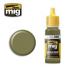Ammo Mig Jimenez Acrylic 17ml Paint LIGHT GREEN KHAKI