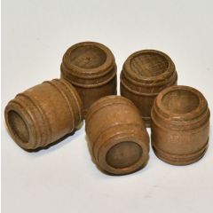 Walnut Barrels 15x17mm - Pack of 10